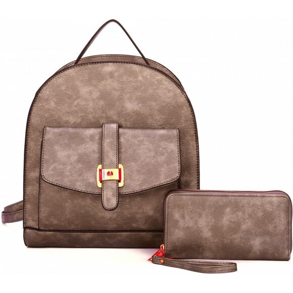 Unbranded Handbags - Bronze Laptop Backpack for Women School College Backpack with Wallet